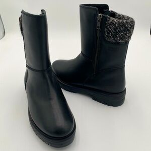 Cougar Women's Neptune Waterproof‎ Knit Winter Boots Black White Size 7 (NWOT)